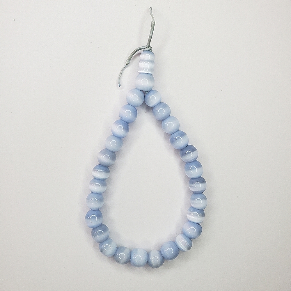 Blue & White Beaded Bracelet